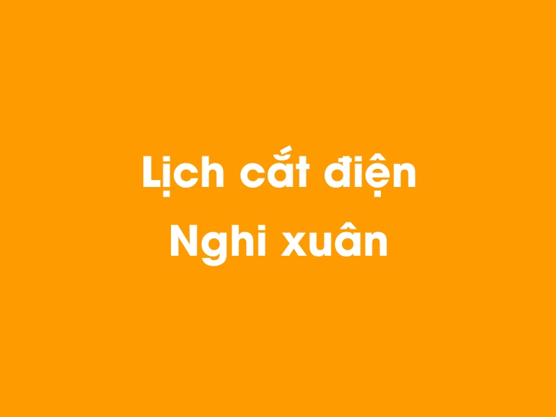 Lịch cúp điện Nghi xuân hôm nay 03/12/2024